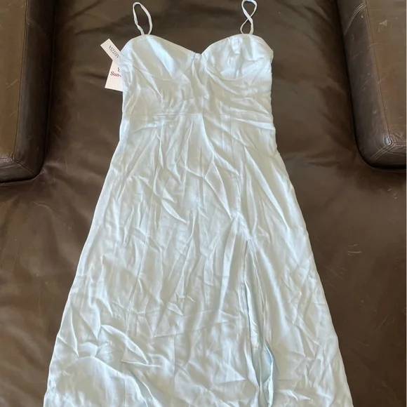knee length dresses for ladies Viola | Cami Strap Plunge Midaxi Dress